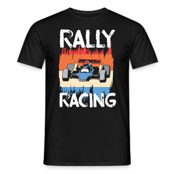 Rally Racing Race Motorsport - Men's T-Shirt - black - Front - AI Model Male 178 light (178cm)