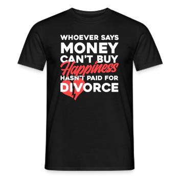 Mens Funny Recently Divorce graphique - T-shirt homme - noir - Devant - AI Model Male 178 light (178cm)