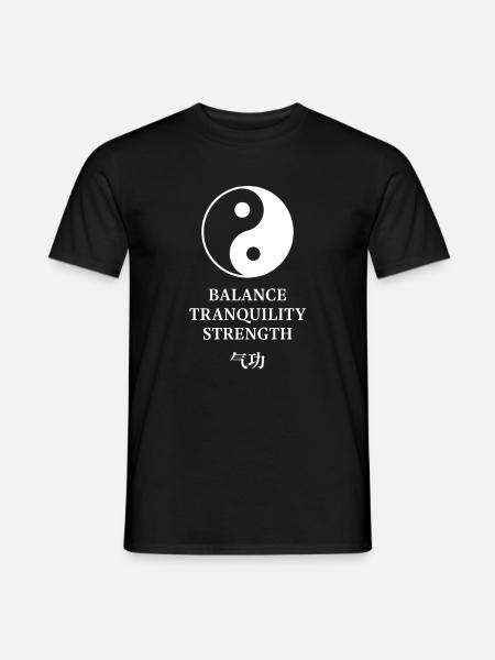 Qi Gong Chi Kung Praktizierende Meditation Geschenk - Männer T-Shirt - Schwarz