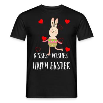 Pâques Pâques Pâques Pâques Pâques Pâques Heureux - T-shirt homme - noir - Devant - AI Model Male 178 light (178cm)