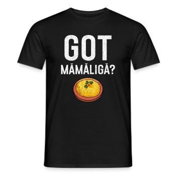 Conception roumaine | Tu as Mamaliga ? cadeau - T-shirt homme - noir - Devant - AI Model Male 178 light (178cm)