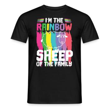 LGBTQ LGBT Regenbogen Schwul Gay Pride Lesbisch - Männer T-Shirt - Schwarz - Vorne - AI Model Male 178 light (178cm)