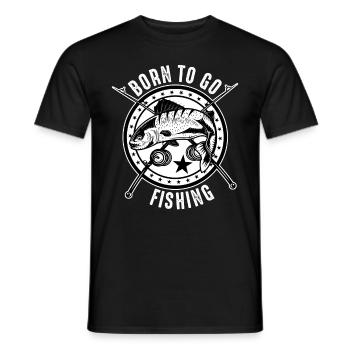 Born to go Fishing - T-shirt homme - noir - Devant - AI Model Male 178 light (178cm)