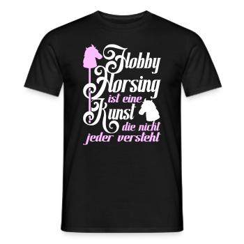 Hobby Horse Hobby Horsing Pferde Reiten Geschenk - Männer T-Shirt - Schwarz - Vorne - AI Model Male 178 light (178cm)