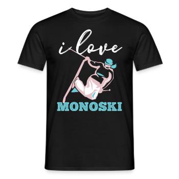Monoski Idée cadeau Cadeau Monoski Monoski Monosk - T-shirt homme - noir - Devant - AI Model Male 178 light (178cm)