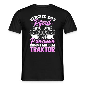 Vergiss Das Pferd Traktor Trecker Bäuerin Geschenk - Männer T-Shirt - Schwarz - Vorne - AI Model Male 178 light (178cm)