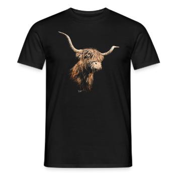 Bronko55 No.53 – Taureau - T-shirt homme - noir - Devant - AI Model Male 178 light (178cm)