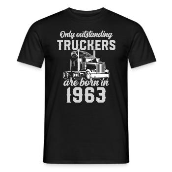Trucker Geburtstagsparty Trucking Lkw-Fahrer 1963 - Männer T-Shirt - Schwarz - Vorne - AI Model Male 178 light (178cm)