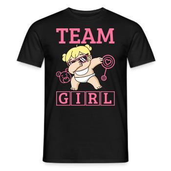 Team Girl Gender Reveal - Men's T-Shirt - black - Front - AI Model Male 178 light (178cm)