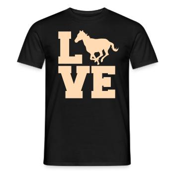 Amoureux des chevaux Équitation Cavalière fille - T-shirt homme - noir - Devant - AI Model Male 178 light (178cm)