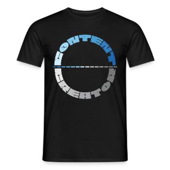 Creator Youtube Youtuber Online Medien - Männer T-Shirt - Schwarz - Vorne - AI Model Male 178 light (178cm)