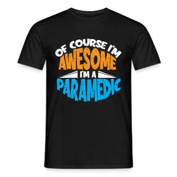 Rettungssanitäter Paramedic Rettungsdienst Ems Emt - Männer T-Shirt - Schwarz - Vorne - AI Model Male 178 light (178cm)