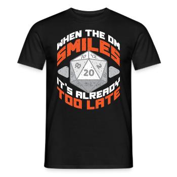RPG Stylo et papier W20 Dés jeu de rôle Geek Dice - T-shirt homme - noir - Devant - AI Model Male 178 light (178cm)
