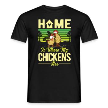 Chickens Home Chicken Chicken Chicken - Men's T-Shirt - black - Front - AI Model Male 178 light (178cm)