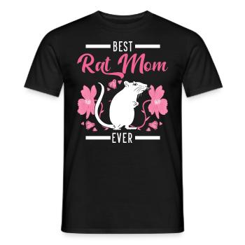 Rats Mama Rat Owner Rats Girl - Men's T-Shirt - black - Front - AI Model Male 178 light (178cm)