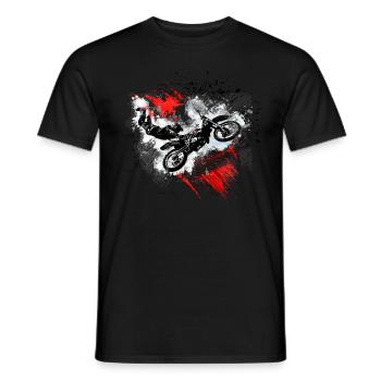 Motocross, Motocrosser, Gift Idea - Men's T-Shirt - black - Front - AI Model Male 178 light (178cm)