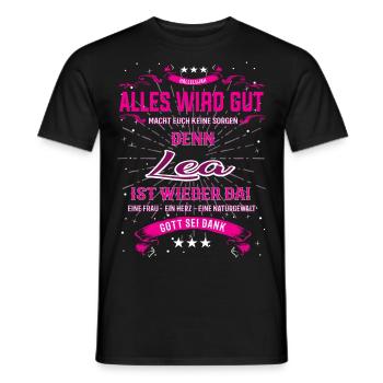 Lea, alles wird gut T-Shirt - Männer T-Shirt - Schwarz - Vorne - AI Model Male 178 light (178cm)
