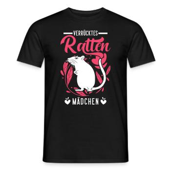 Verrücktes Ratten Mädchen - Männer T-Shirt - Schwarz - Vorne - AI Model Male 178 light (178cm)