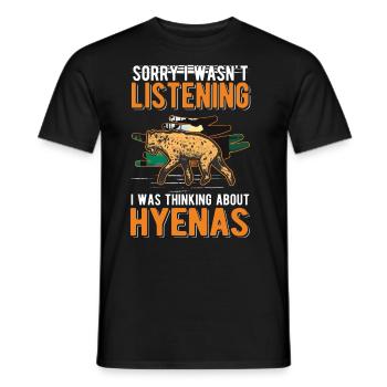 Hyäne Erdwolf Hyena - Männer T-Shirt - Schwarz - Vorne - AI Model Male 178 light (178cm)