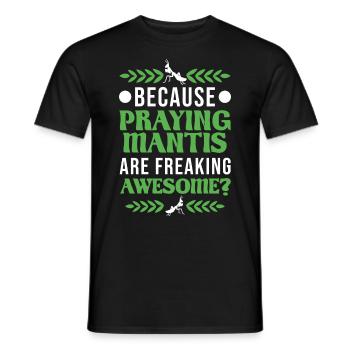 Gottesanbeterin Mantis Fangschrecke - Männer T-Shirt - Schwarz - Vorne - AI Model Male 178 light (178cm)