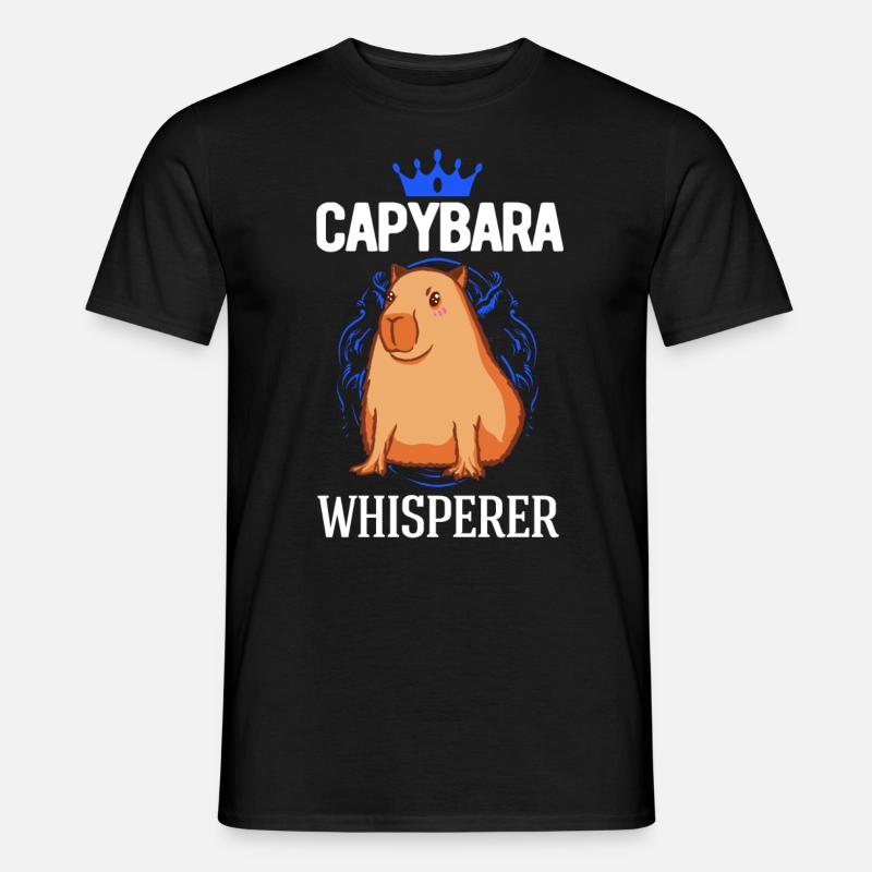 Capybara Whisperer Wasserschwein Capibara - Männer T-Shirt - Schwarz