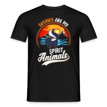 Skunks are my spirit animals Skunk - Men's T-Shirt - black - Front - AI Model Male 178 light (178cm)