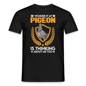 Pigeon Pigeon Fancier City Pigeon - Men's T-Shirt - black - Front - AI Model Male 178 light (178cm)