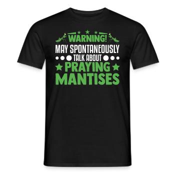 Gottesanbeterin Mantis Fangschrecke - Männer T-Shirt - Schwarz - Vorne - AI Model Male 178 light (178cm)