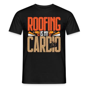Roofer Craftsman Profession Roof Craft House Construction - Men's T-Shirt - black - Front - AI Model Male 178 light (178cm)