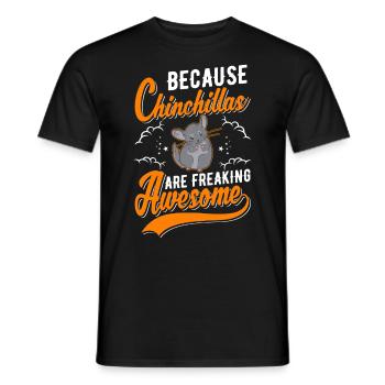 Parce que les chinchillas sont impressionnants - T-shirt homme - noir - Devant - AI Model Male 178 light (178cm)