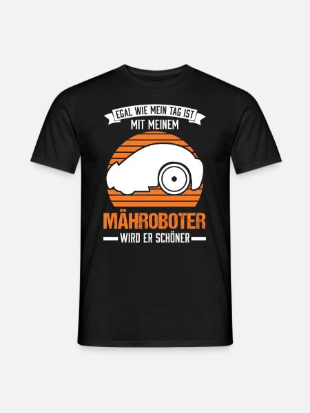 Mähroboter Rasenmähroboter - Männer T-Shirt - Schwarz
