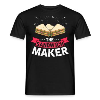 Sandwich Macher Grillen Papa BBQ Sandwich - Männer T-Shirt - Schwarz - Vorne - AI Model Male 178 light (178cm)