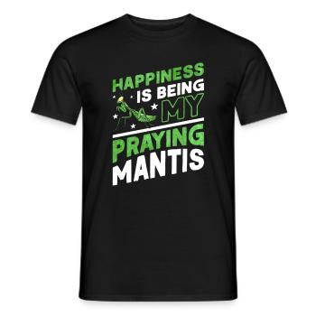 Praying Mantis Gift Mantis Mantis Mantis Fangschrecke - Men's T-Shirt - black - Front - AI Model Male 178 light (178cm)