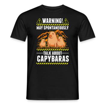Capybara Liebhaber Wasserschwein Capibara - Männer T-Shirt - Schwarz - Vorne - AI Model Male 178 light (178cm)