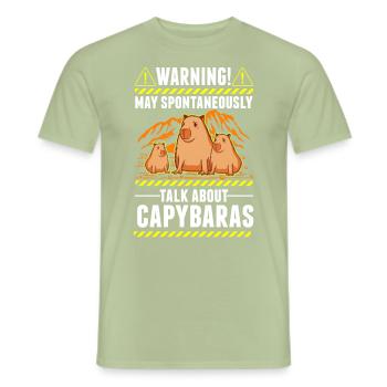 Capybara amoureux capybara Capibara - T-shirt homme - vert sauge - Devant - AI Model Male 178 light (178cm)