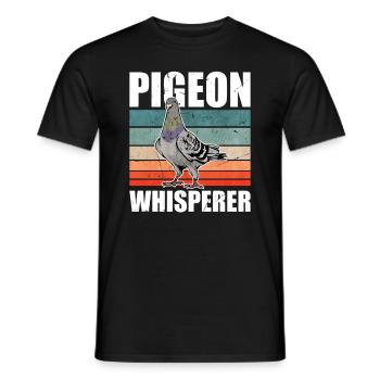 Pigeon Whisperer Pigeon Fancier Carrier Pigeon - Men's T-Shirt - black - Front - AI Model Male 178 light (178cm)