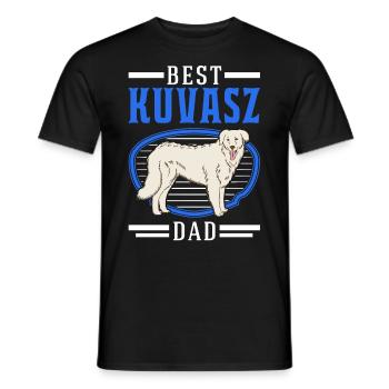 Meilleur Kuvasz Dog Dad - T-shirt homme - noir - Devant - AI Model Male 178 light (178cm)