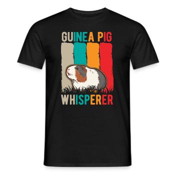 Cochon d’Inde Whisperer Meerschweinchen Flüsterer - T-shirt homme - noir - Devant - AI Model Male 178 light (178cm)