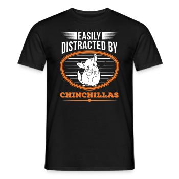Easily distracted by Chinchillas - Männer T-Shirt - Schwarz - Vorne - AI Model Male 178 light (178cm)