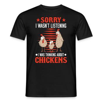 Chicken Gift Chicken Chicken Chicken - Men's T-Shirt - black - Front - AI Model Male 178 light (178cm)