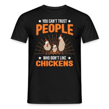 Chicken Saying Chicken Farmer Chicken Chicken - Men's T-Shirt - black - Front - AI Model Male 178 light (178cm)
