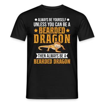 Bartagame Bearded Dragon - Männer T-Shirt - Schwarz - Vorne - AI Model Male 178 light (178cm)