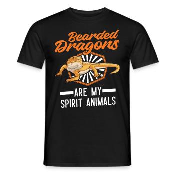 Les dragons barbus sont mes animaux spirituels Dragon barbu - T-shirt homme - noir - Devant - AI Model Male 178 light (178cm)