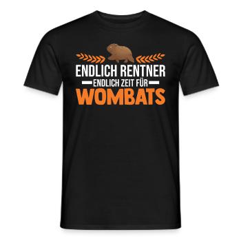 Endlich Rentner Endlich Zeit für Wombats - Männer T-Shirt - Schwarz - Vorne - AI Model Male 178 light (178cm)