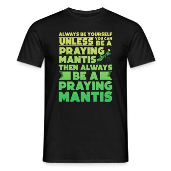 Gottesanbeterin Mantis Fangschrecke - Männer T-Shirt - Schwarz - Vorne - AI Model Male 178 light (178cm)