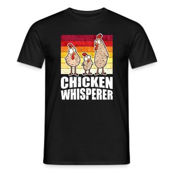 Hühner Flüsterer Chuchoteur de poulet - T-shirt homme - noir - Devant - AI Model Male 178 light (178cm)