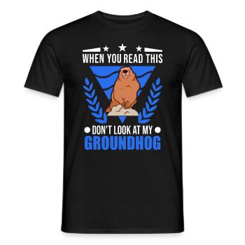 Murmeltier Geschenk Groundhog Day Woodchuck - Männer T-Shirt - Schwarz - Vorne - AI Model Male 178 light (178cm)