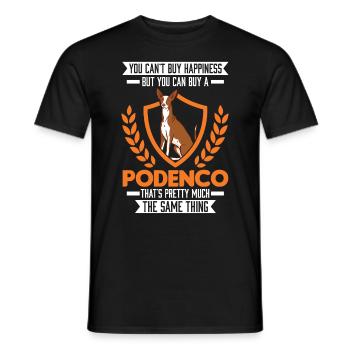 Podenco Cadeau Lévrier Espagnol - T-shirt homme - noir - Devant - AI Model Male 178 light (178cm)