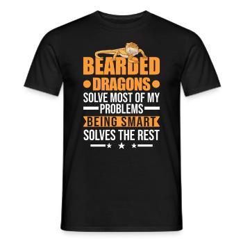 Dragon barbu disant dragon barbu - T-shirt homme - noir - Devant - AI Model Male 178 light (178cm)