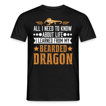 Bartagame Dragon barbu - T-shirt homme - noir - Devant - AI Model Male 178 light (178cm)